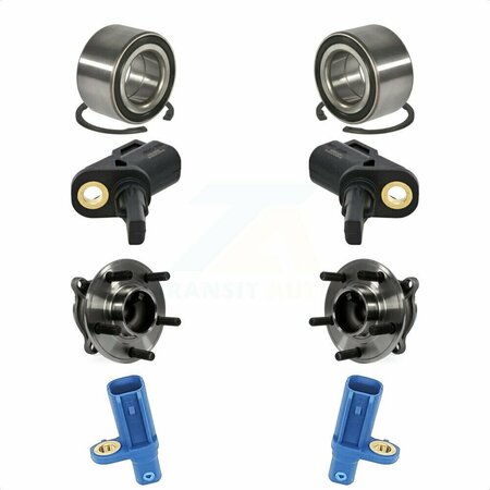 TRANSIT AUTO Front Rear Wheel Bearing & ABS Sensor Kit For 2016 Ford Focus Without Active Park Assist K7S-101763